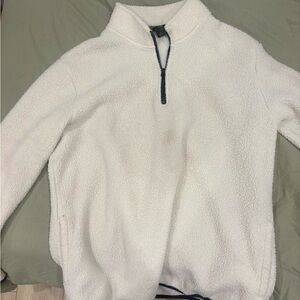 White Half-Zip Men's Sweater